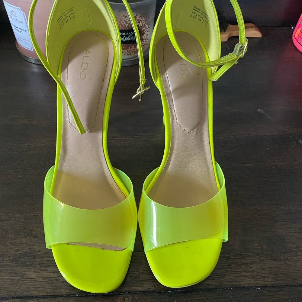 NEON ALDO HEELS
